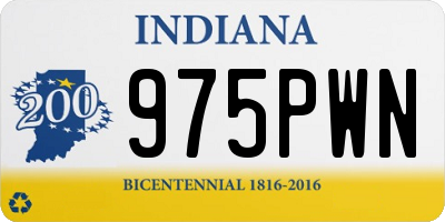 IN license plate 975PWN