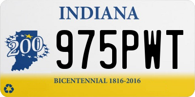 IN license plate 975PWT
