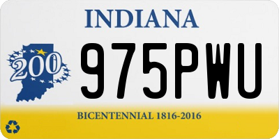 IN license plate 975PWU