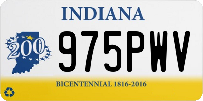 IN license plate 975PWV