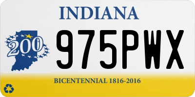 IN license plate 975PWX
