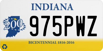 IN license plate 975PWZ