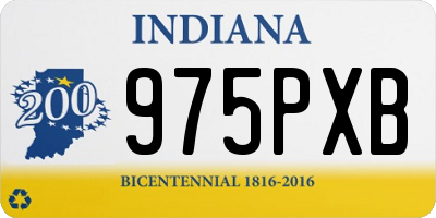 IN license plate 975PXB