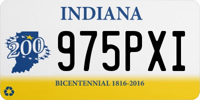 IN license plate 975PXI