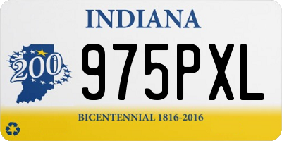 IN license plate 975PXL