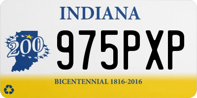 IN license plate 975PXP