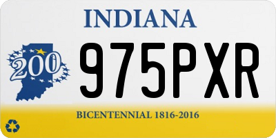 IN license plate 975PXR
