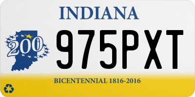IN license plate 975PXT