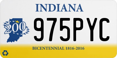 IN license plate 975PYC