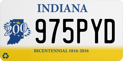 IN license plate 975PYD