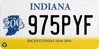 IN license plate 975PYF