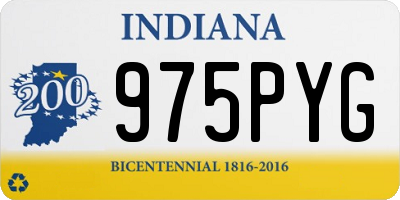 IN license plate 975PYG