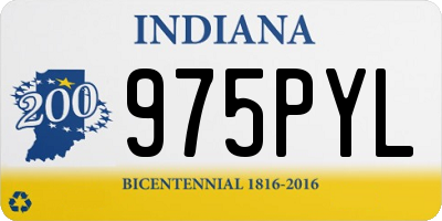 IN license plate 975PYL