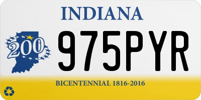 IN license plate 975PYR
