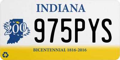 IN license plate 975PYS