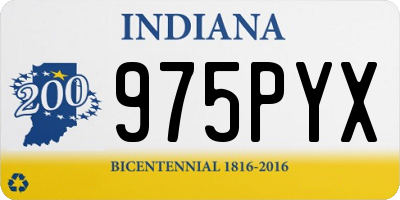 IN license plate 975PYX