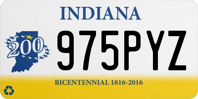 IN license plate 975PYZ