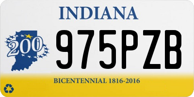 IN license plate 975PZB