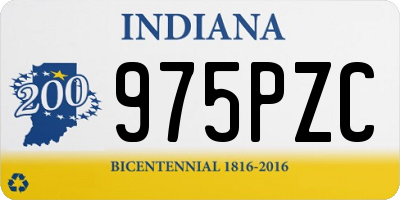 IN license plate 975PZC