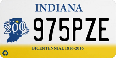 IN license plate 975PZE
