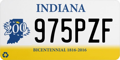 IN license plate 975PZF