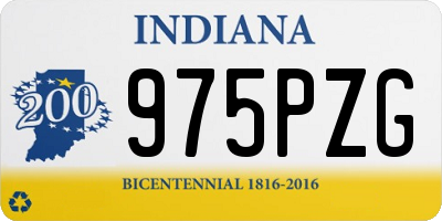 IN license plate 975PZG