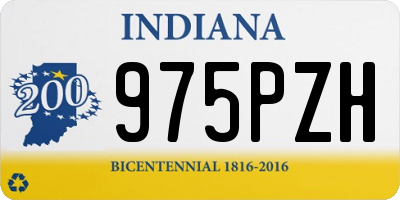 IN license plate 975PZH
