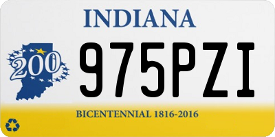 IN license plate 975PZI