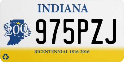 IN license plate 975PZJ