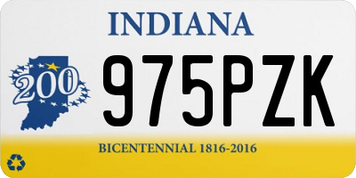 IN license plate 975PZK