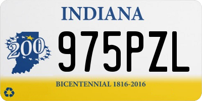 IN license plate 975PZL