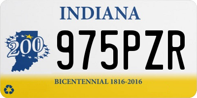 IN license plate 975PZR