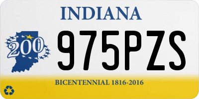 IN license plate 975PZS