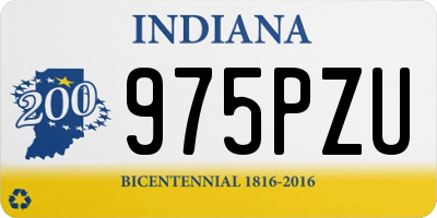 IN license plate 975PZU