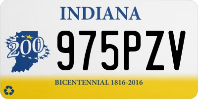 IN license plate 975PZV