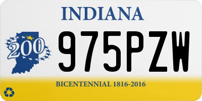 IN license plate 975PZW