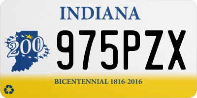 IN license plate 975PZX