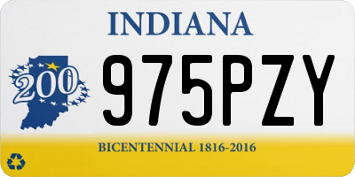 IN license plate 975PZY