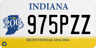 IN license plate 975PZZ
