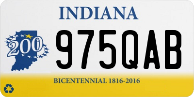 IN license plate 975QAB