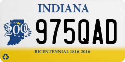 IN license plate 975QAD