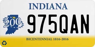 IN license plate 975QAN