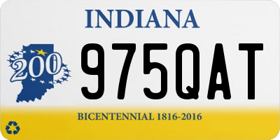 IN license plate 975QAT