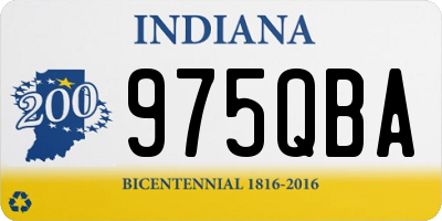 IN license plate 975QBA