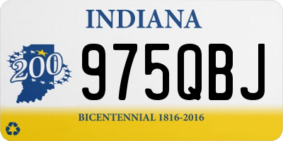IN license plate 975QBJ