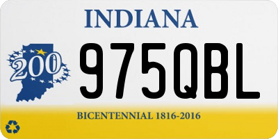 IN license plate 975QBL