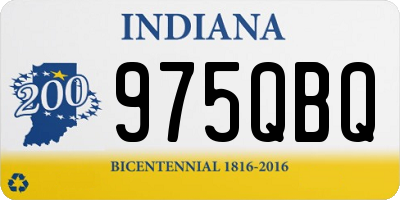 IN license plate 975QBQ