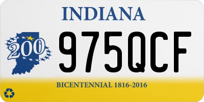 IN license plate 975QCF