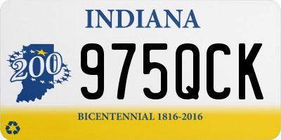IN license plate 975QCK