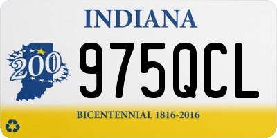 IN license plate 975QCL